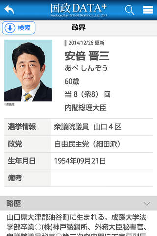 国政DATA＋ 2015 screenshot 2