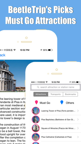 【免費交通運輸App】Pisa Map offline, BeetleTrip Tuscany Italia Florence treno subway metro street pass travel guide trip route planner advisor-APP點子