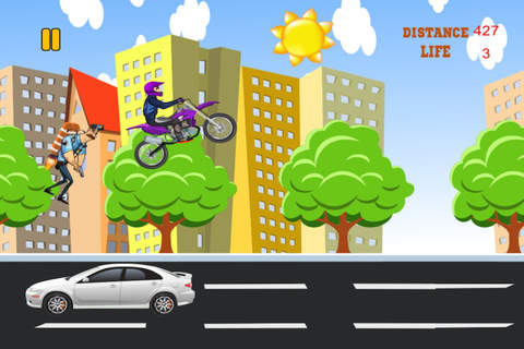 Bike Vs Flying Cop - Motor-cycle Racing in Driving Highway PRO screenshot 3