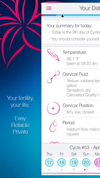 Lily - Your Personal and Private Period and Cycle Tracker and Fertility and Ovulation Calculator