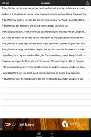 Daughter Day Images & Messages - Latest SMS / Quotes / Msgs screenshot 3