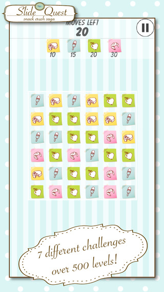 【免費遊戲App】Slide Quest: Match The Snacks-APP點子