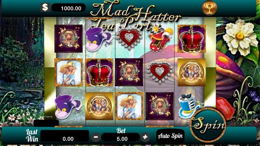AAA Mad Hatter Party Slots - Top Free Casino Jackpot Bonanza Games
