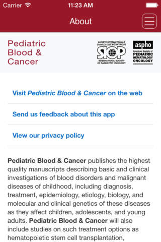 Pediatric Blood & Cancer screenshot 3