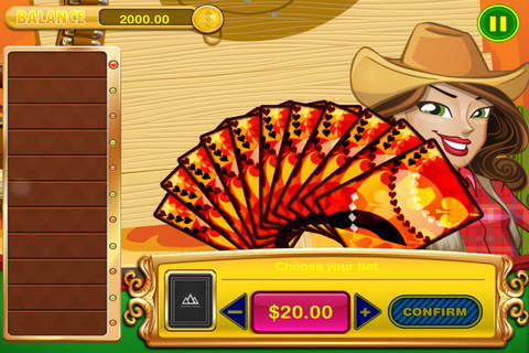 AAA Win Big Fortune Wild West Bash Hi-Lo (High-Low) Card Casino Game Blitz Free screenshot 2