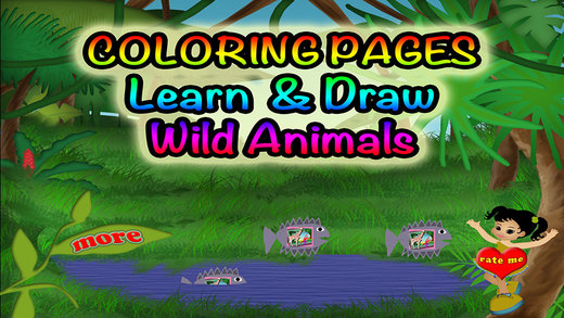 Wild Coloring - Wild Animals Educational Fun Coloring Pages Drawing Learning Experience