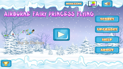 Airborne Fairy Princess Flying : Magic Snowflake Frozen World PRO