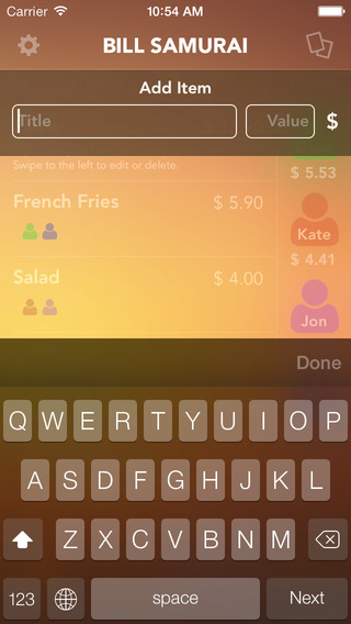 【免費工具App】Billy The Bill Samurai - Split your bill in one simple screen-APP點子