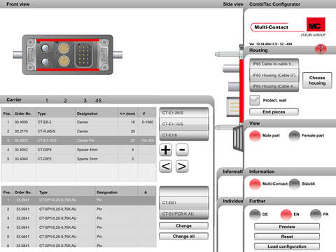 CombiTac Configurator screenshot 2