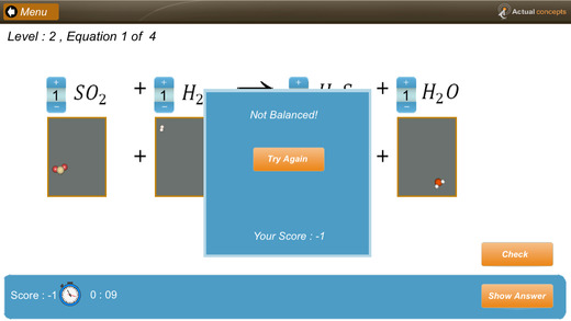 【免費教育App】Gamily-Balancing Chemical Equations-APP點子