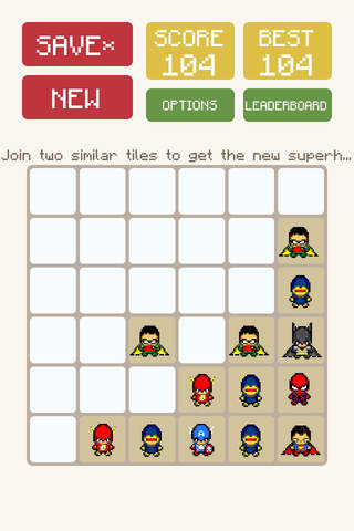 2048 Superheroes: Pixel Art screenshot 4
