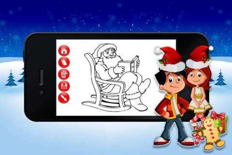 Santa Coloring Pages - Learn Free Amazing HD Paint & Educational Activities for Toddlers, Pre School & Kindergarten Kids screenshot 3