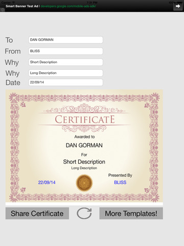 【免費生產應用App】Certificate Maker!-APP點子