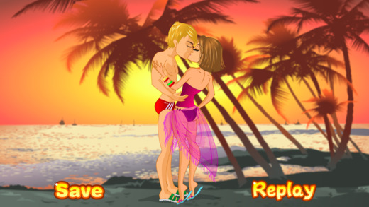 Kissing on a Beach Dress Up