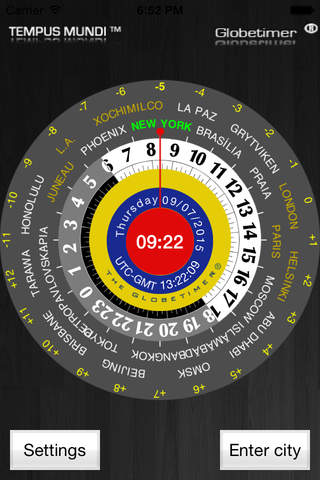 Globetimer Mobile World Clock screenshot 2