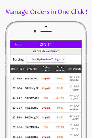 Zinitt App Manager (A Mobile Backend Manage Your Online Shop on the Go) screenshot 3