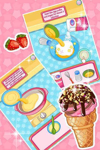Make Ice Cream - cooking games kids screenshot 3