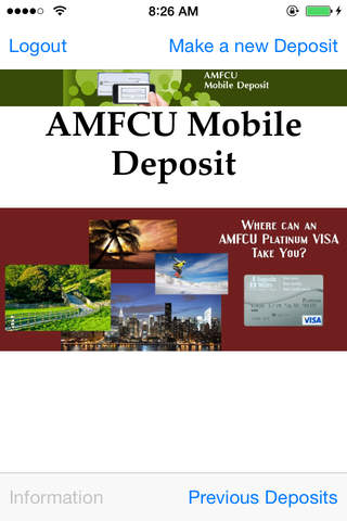 AMFCU Mobile Deposit screenshot 2