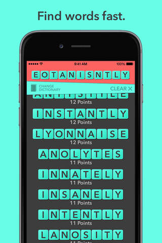 Word Descrambler - Coach for Scrabble® and Words with Friends screenshot 3