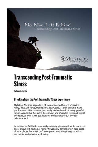 No Man Left Behind Magazine: Transcending Post-Traumatic Stress screenshot 2