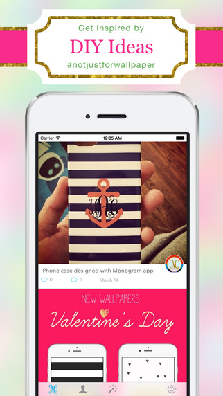 【免費生活App】Monogram - Wallpaper & Backgrounds Maker HD DIY with Glitter Themes-APP點子