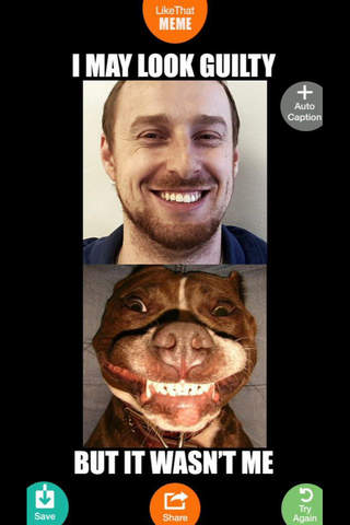 LikeThat Meme Generator - Silly Face Selfies, Celebrities & Animals screenshot 4