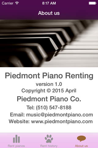 Piedmont Piano Renting screenshot 3