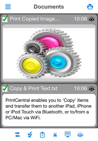 PrintCentral for iPhone screenshot 2