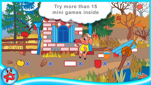 【免費遊戲App】Three Little Pigs: Interactive Touch Book-APP點子