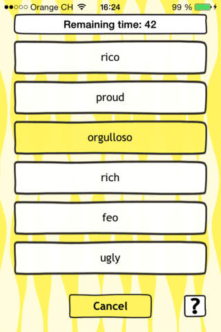 Motlies Vocabulary Trainer Spanish 4 - Clothing, House and People screenshot 4