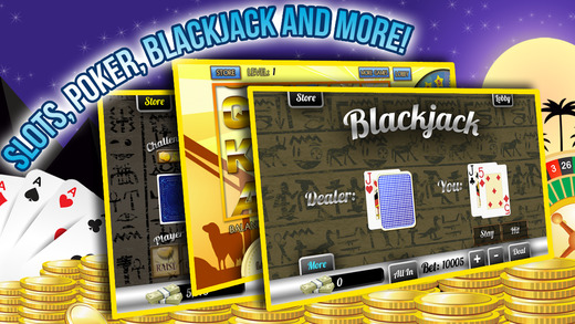 Pharaohs Gold Slots with Fortune Roulette Wheel Bingo Ball and More