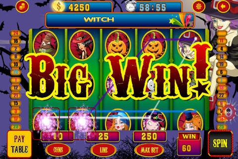 Aah! Halloween Party Jackpot Slots Machine - Tower of Lucky Horror Casino Games Free screenshot 2