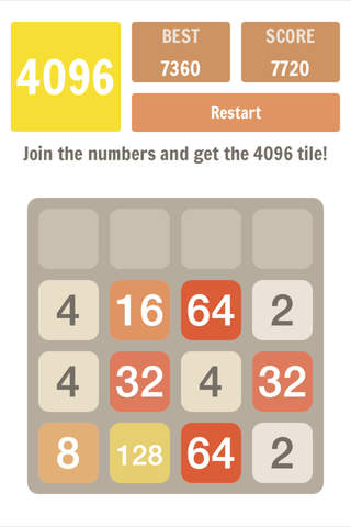 Puzzle 4096 - Join the numbers side!.! screenshot 3