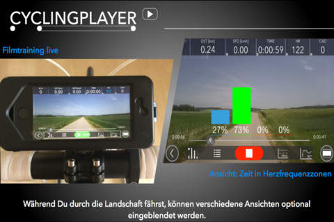 CyclingPlayer - Integriere Filme oder Deine ActionCam-Radtouren ins Rollentraining. screenshot 2