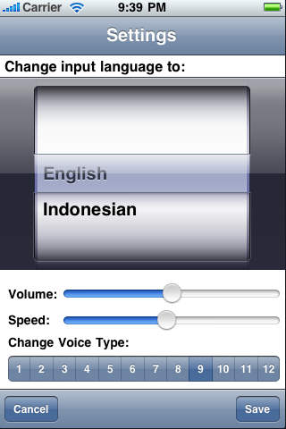English Indonesian Translator with Voice screenshot 2