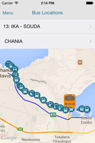 Chania city bus screenshot 3