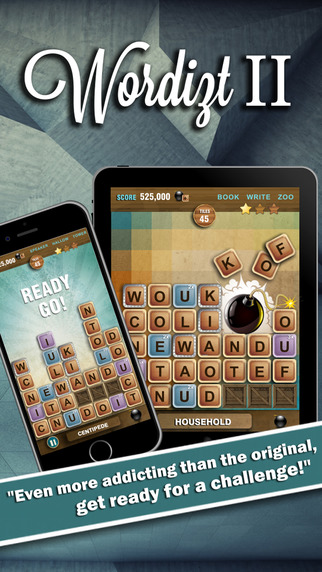 Wordizt 2 - Boggle your mind as you build words and clear tiles in this fast paced puzzle game