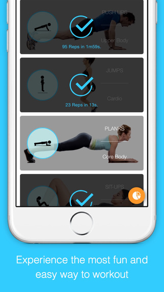 Sense Cardio and Strength - Pushups Jumps Planks Situps and Squats tracker
