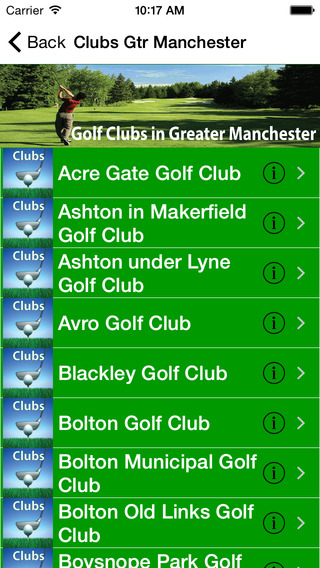Manchester Golf Clubs