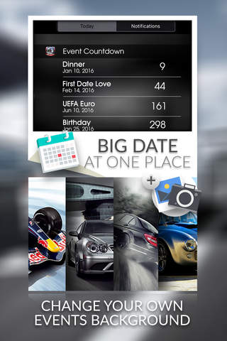 Event Countdown Beautiful Wallpaper  - “ Super Car ” Free screenshot 2