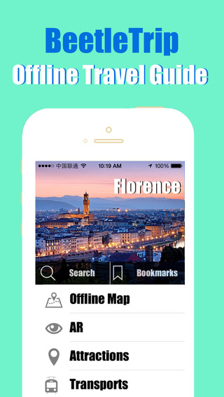 Florence travel guide and offline city map BeetleTrip Augmented Reality metro train tube underground