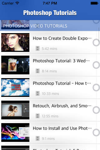 Video Tutorials for Adobe Photoshop screenshot 2