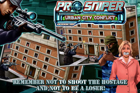 Pro Sniper: Urban City Conflict HD, Free Game screenshot 3