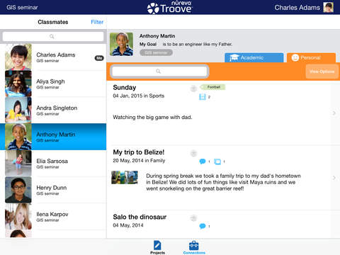 Nureva™ Troove™ digital portfolio software screenshot 2