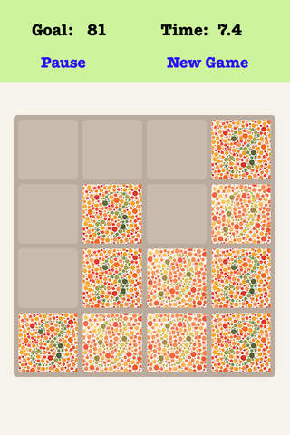 Color Blind Treble 4X4 - Sliding Number Block. screenshot 2