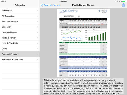 【免費生產應用App】Spreadsheet Templates-APP點子