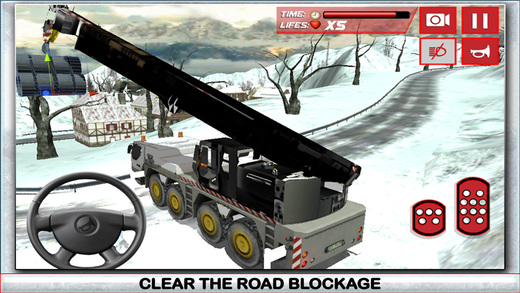 Snow Truck Driver Simulator 3D – Drive the big crane and clear up ice from frozen road