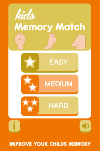 Kids Memory Match : BodyParts screenshot 2
