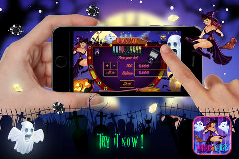 Amazing Halloween Slots Ghosts and Witches - Play Las Vegas Spin and Win screenshot 3