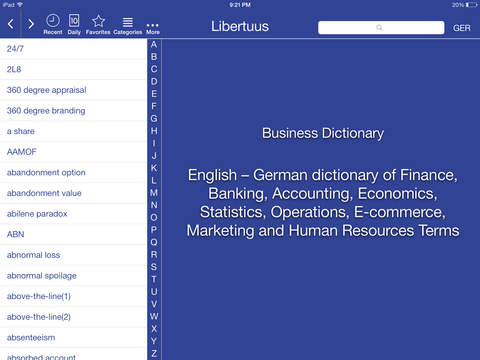 【免費商業App】Libertuus Business Dictionary – English-German dictionary of Finance and Economic Terms. Libertuus  Business Dictionary – Englisch-Deutsch Wörterbuch für Begriffe aus den Bereichen Finanzen und  Volkswirtschaftslehre-APP點子